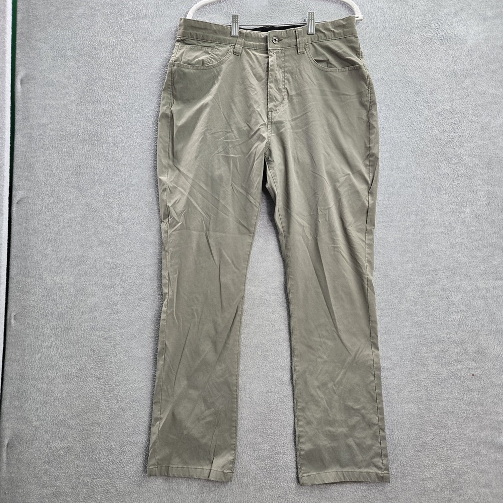 Eddie Bauer‎ Men Pants 36X32 Green Nylon Spandex Outdoors